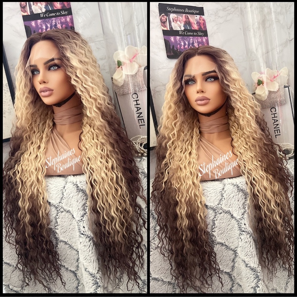 Human Hair Blended Lace Front Wig - Picture 5 of 10